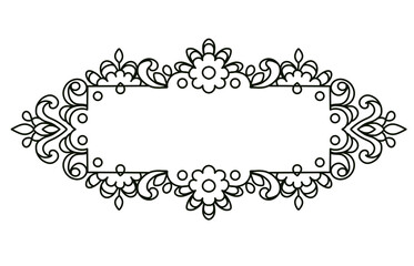 Elegant Ornamental Frame With Floral and Decorative Patterns