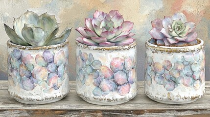 Succulent in Pot Decorative Arrangement