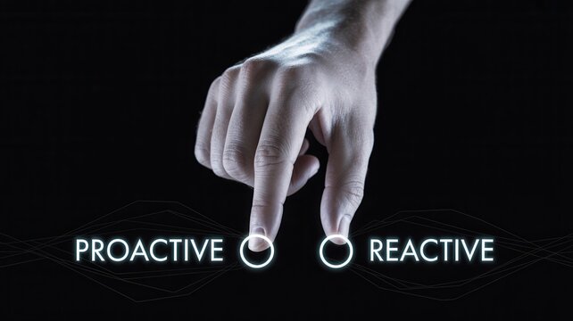 A hand selecting the proactive option.