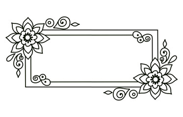 Elegant Ornamental Frame With Floral and Decorative Patterns