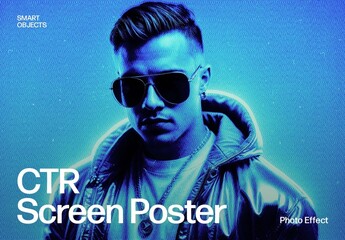 CRT Screen Poster Effect