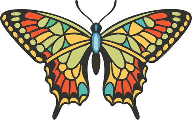 Colorful butterfly . Vector illustration