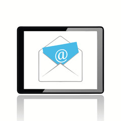Email on tablet screen