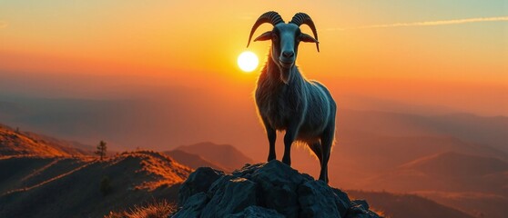Goat on the mountain