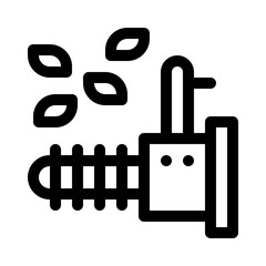 Hedge trimmer line icon