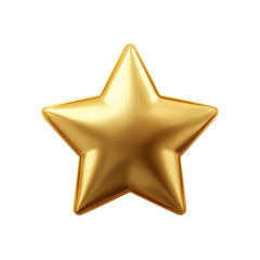 Gold 3d star isolated