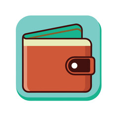 Digital Wallet Vector Icon in Flat Style