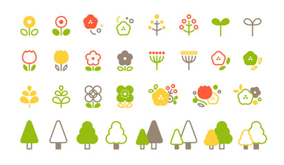 花　木　植物のアイコン