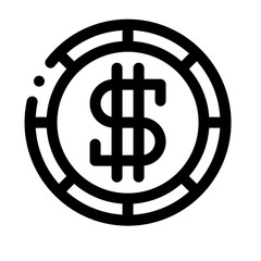 Coin line icon