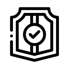 Shield line icon