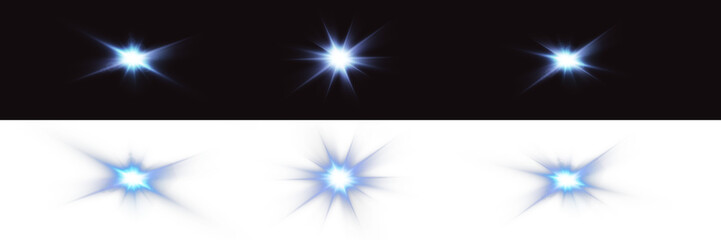 Glowing blue light explodes with bright light, Bright blue sun shines. Special glare effect.PNG	