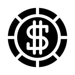 Coin glyph icon
