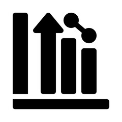 Graph up glyph icon