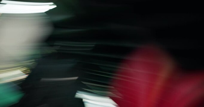 Boxing, gloves and face of black man in gym with fitness, self defense or training for match. POV, knockout and portrait of African boxer with power punching practice for workout in sports center.