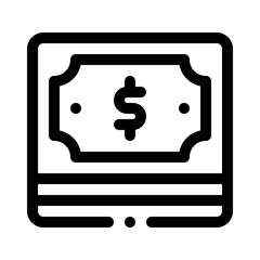 Banknote line icon