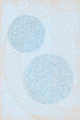 Creative moderne artistique creation made by circles and lines in perfect harmonie