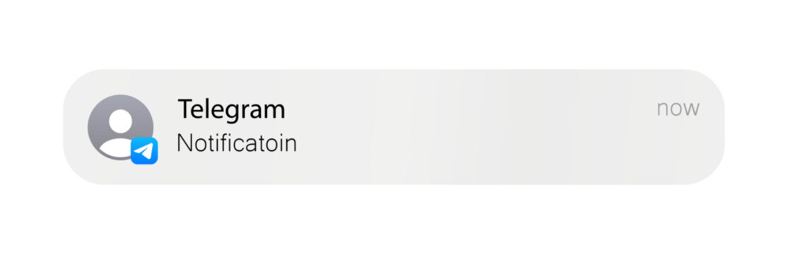 Notification template for app. Telegram