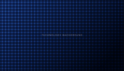 Blue glowing grid light lines abstract technology background