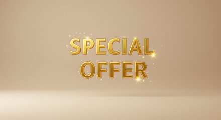 "Special offer" in elegant gold text, inviting viewers to explore enticing deals and promotions, sparking excitement with the promise of exclusive savings.