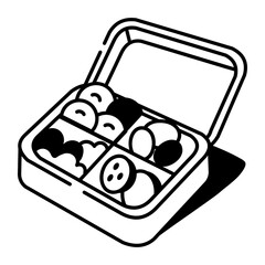 A sketchy style icon of japanese sweets

