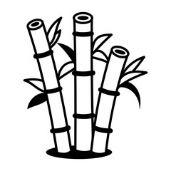 A hand drawn style icon of bamboo

