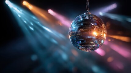 Fototapeta premium Vibrant Disco Night: Cinematic Lights and Colorful Sparkle