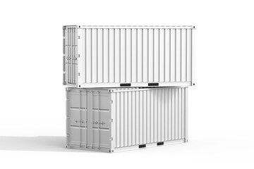 Cargo Freight Container Mockup Blank Image Realistic 3d Rendered 