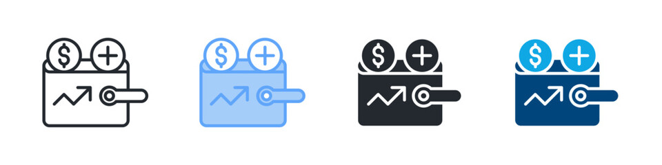Finance Icon Outline Style. Vector Illustration For Graphic Design