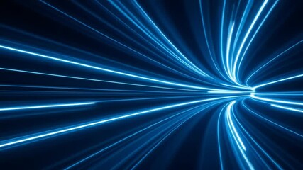High-speed light trails in a tunnel create a dynamic, futuristic motion effect with blue curves, symbolizing fast travel, energy flow, and digital acceleration.








 - Powered by Adobe