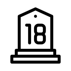Table number line icon