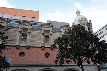 Classic building in the downtown of Bilbao, Spain
