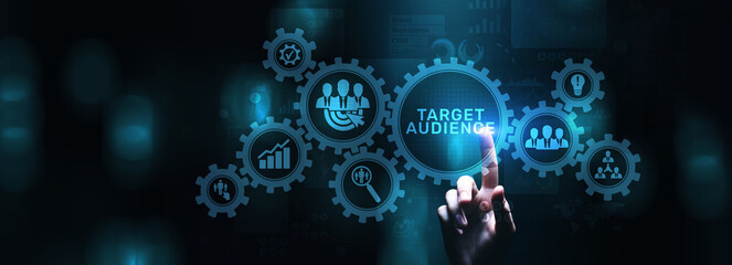 Target audience targeting marketing strategy customer segmentation business technology concept.