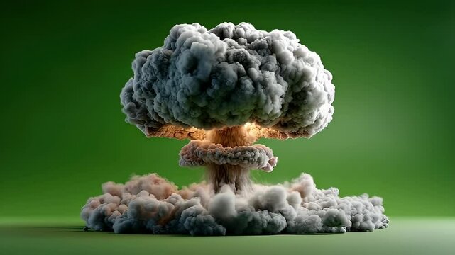 Atomic bomb explosion illustration