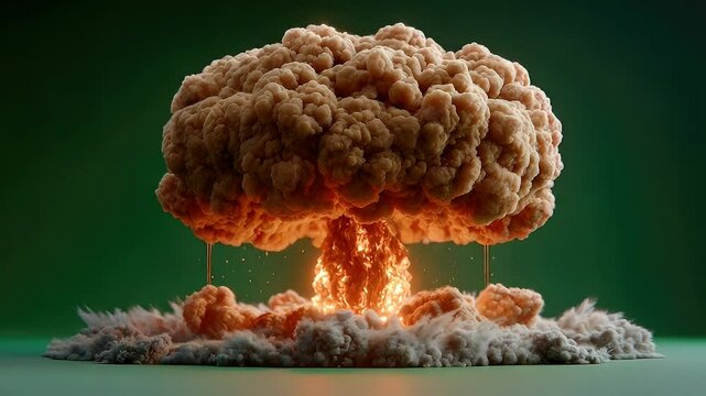Atomic bomb explosion illustration