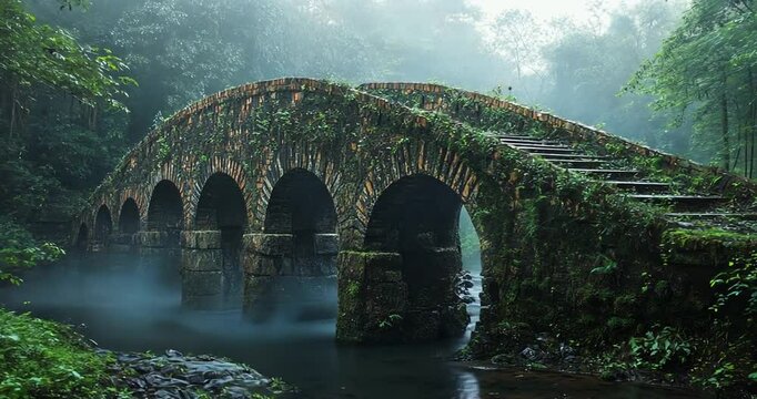 Misty Forest Bridge