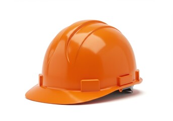Orange hard hat for construction safety equipment