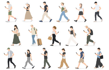 スマホを見る日本人セット（通勤・日常） / Japanese Smartphone Users – Daily Life