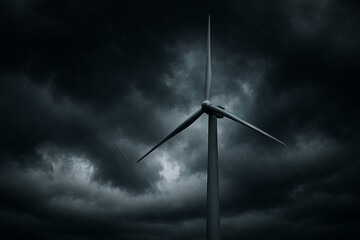 wind turbine in the clouds