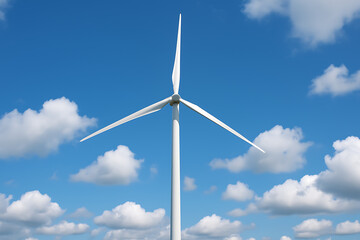 wind turbine against blue sky