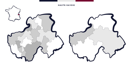 Obraz premium Département de la Haute-Savoie - Auvergne-Rhône-Alpes (France) 