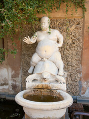 Italia, Toscana, Firenze, il Giardino di Boboli. Fontana del Nano Morgante.