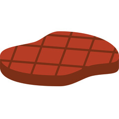 beef steak flat illustration