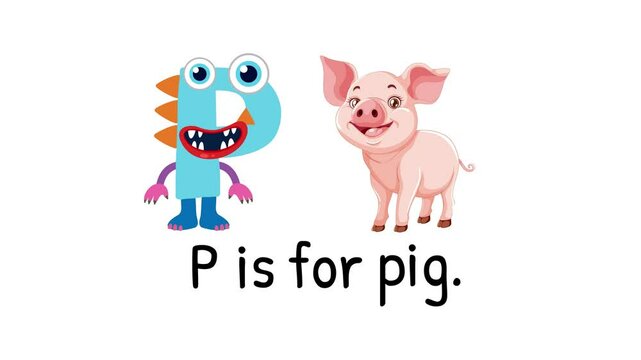 Alphabet Animation: P is for Pig