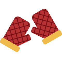 oven glove flat illustration