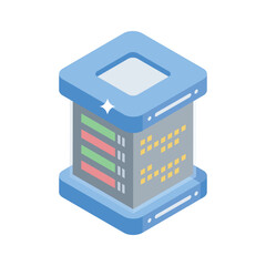 Check out this isometric style icon of server backup system