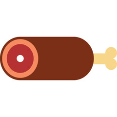 meat shank flat illustration