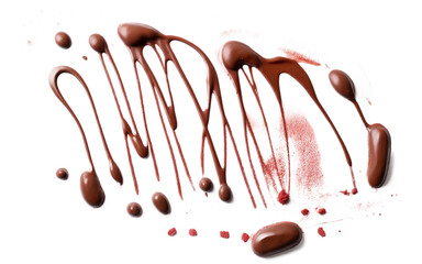 smooth, chocolate liquid smear on a transparent background