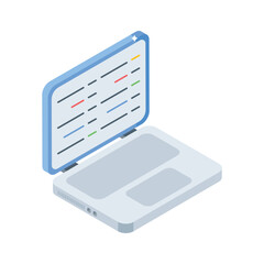 Grab this isometric icon showing laptop computing device