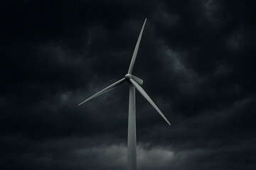wind turbine at night