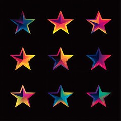 Bright star from tiny light dots on black background high resolution picture